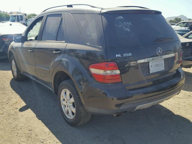 4JGBB86E66A022944 - 2006 MERCEDES-BENZ ML 350 BLACK photo 3