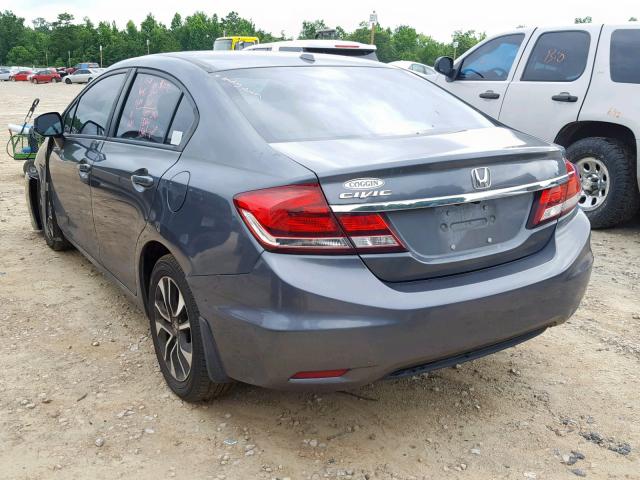 19XFB2F96DE007389 - 2013 HONDA CIVIC EXL GRAY photo 3