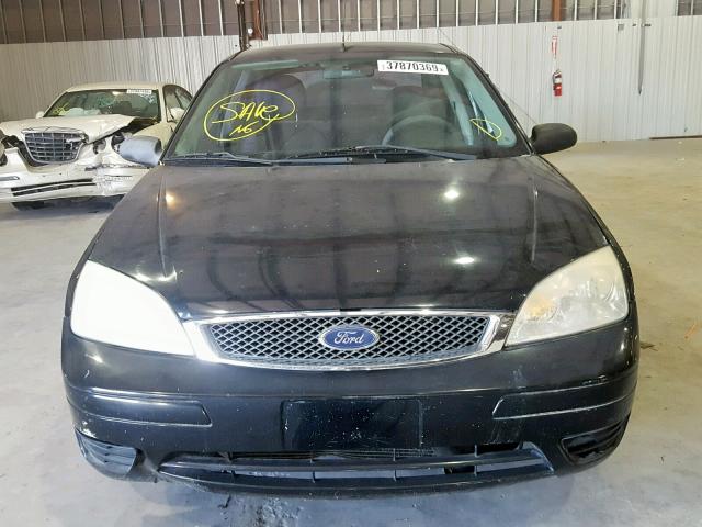 1FAHP34N27W356307 - 2007 FORD FOCUS ZX4 BLACK photo 9