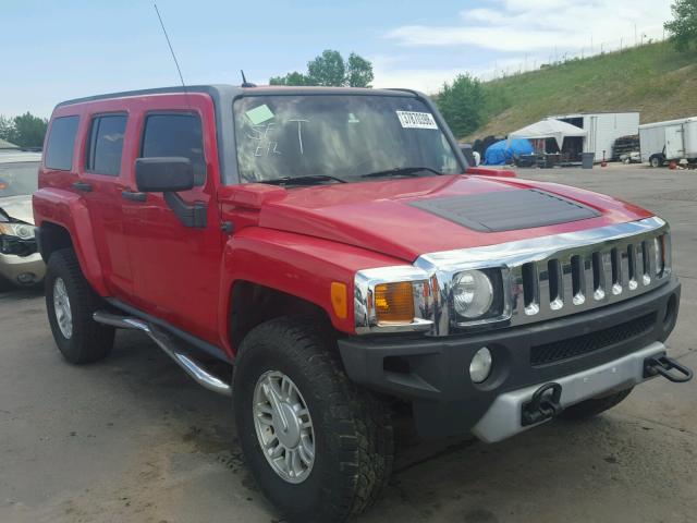 5GTEN13E088155965 - 2008 HUMMER H3 RED photo 1