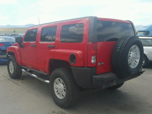 5GTEN13E088155965 - 2008 HUMMER H3 RED photo 3