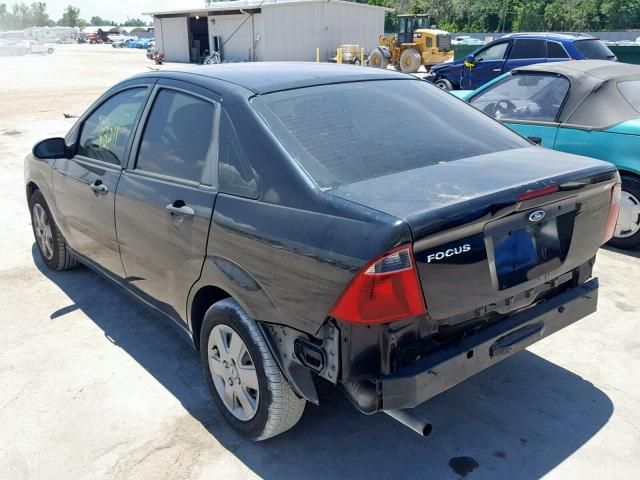 1FAFP34N37W180780 - 2007 FORD FOCUS ZX4 BLACK photo 3