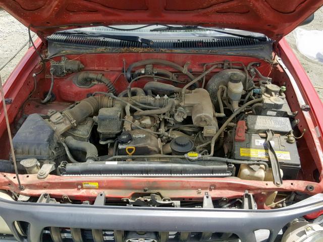 5TENL42N81Z848786 - 2001 TOYOTA TACOMA RED photo 7