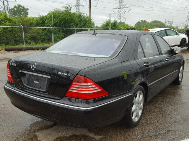 WDBNG83J16A473752 - 2006 MERCEDES-BENZ S 430 4MAT BLACK photo 4