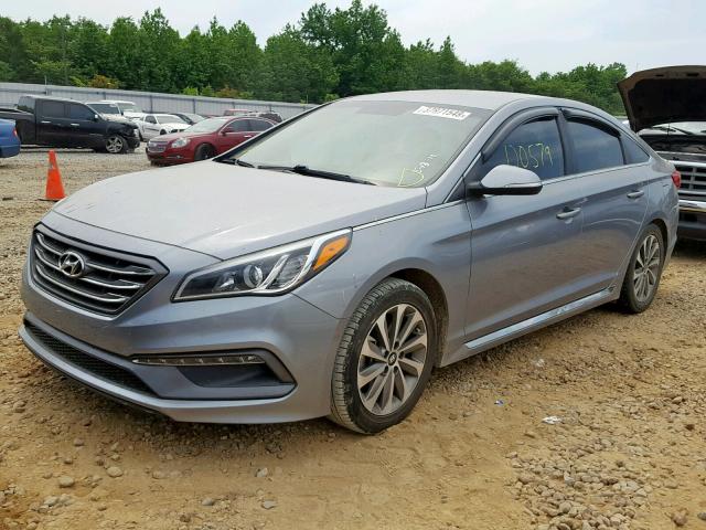 5NPE34AF5FH080043 - 2015 HYUNDAI SONATA SPO SILVER photo 2