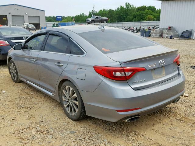 5NPE34AF5FH080043 - 2015 HYUNDAI SONATA SPO SILVER photo 3