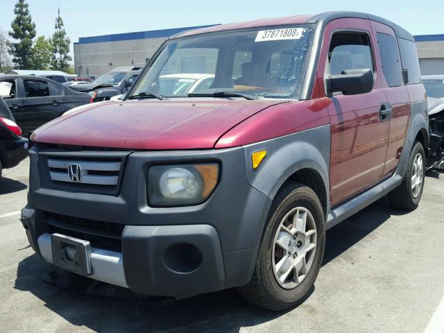 5J6YH18307L016427 - 2007 HONDA ELEMENT LX MAROON photo 2