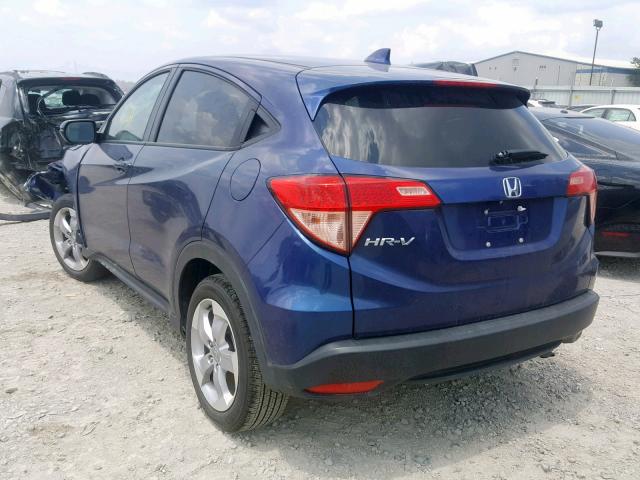 3CZRU5H51GM713290 - 2016 HONDA HR-V EX BLUE photo 3