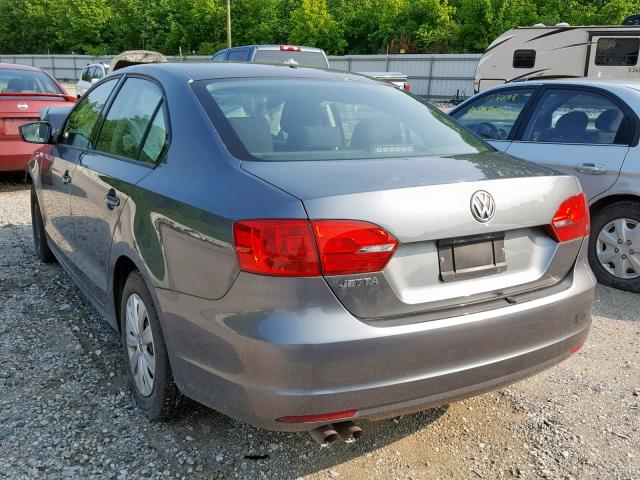 3VW2K7AJ3DM289930 - 2013 VOLKSWAGEN JETTA BASE SILVER photo 3