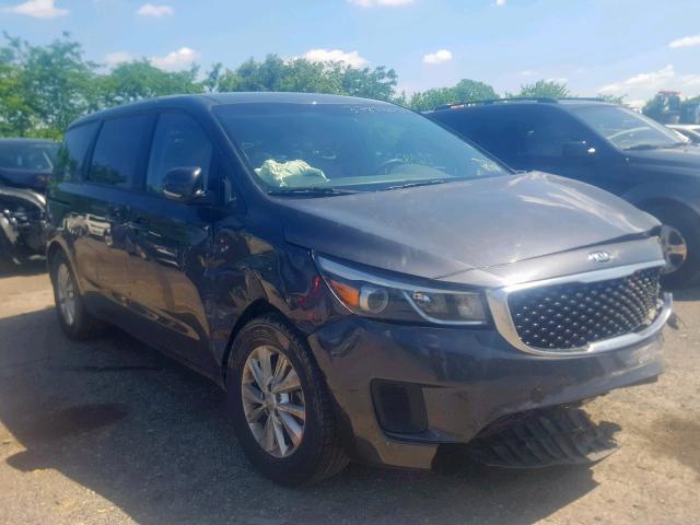 KNDMB5C11H6308459 - 2017 KIA SEDONA LX GRAY photo 1