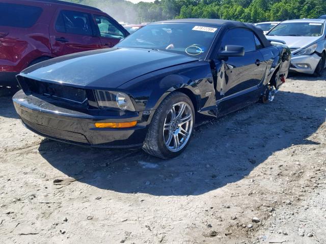 1ZVHT85H165245387 - 2006 FORD MUSTANG GT BLACK photo 2