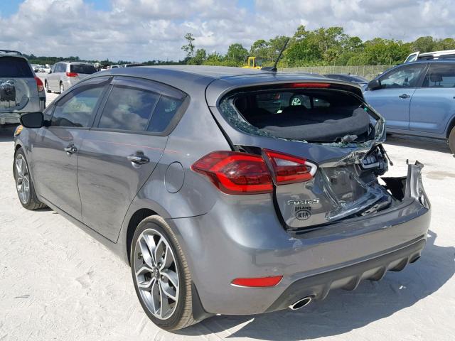 KNAFZ5A37F5402239 - 2015 KIA FORTE SX GRAY photo 3