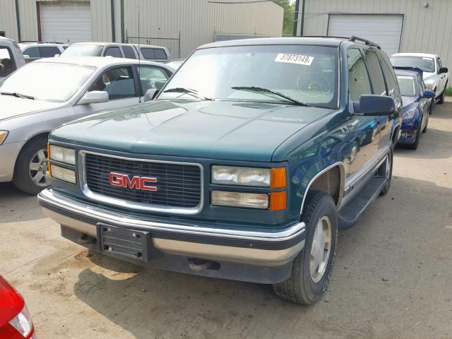 1GKEK13K4SJ763160 - 1995 GMC YUKON GREEN photo 2