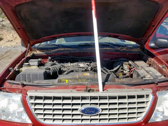 1FMDU74WX2ZA71276 - 2002 FORD EXPLORER E MAROON photo 7