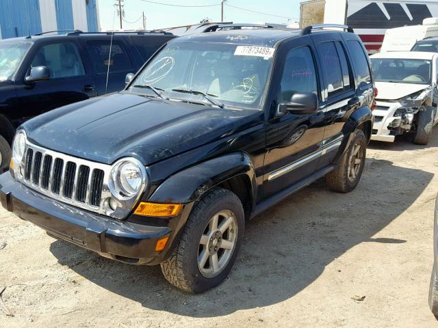 1J4GL58K35W512195 - 2005 JEEP LIBERTY LI BLACK photo 2