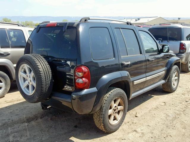 1J4GL58K35W512195 - 2005 JEEP LIBERTY LI BLACK photo 4