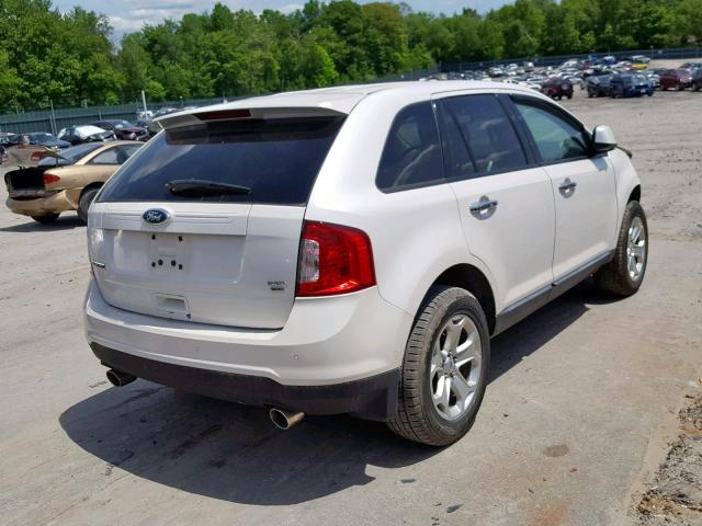 2FMDK4JC1BBA65139 - 2011 FORD EDGE SEL WHITE photo 4