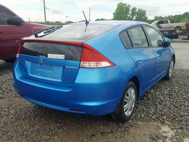 JHMZE2H52AS013633 - 2010 HONDA INSIGHT LX BLUE photo 4