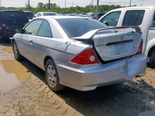 1HGEM21114L063241 - 2004 HONDA CIVIC DX V SILVER photo 3