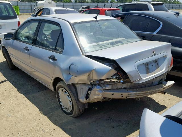 JA3AJ26E04U038227 - 2004 MITSUBISHI LANCER ES GRAY photo 3