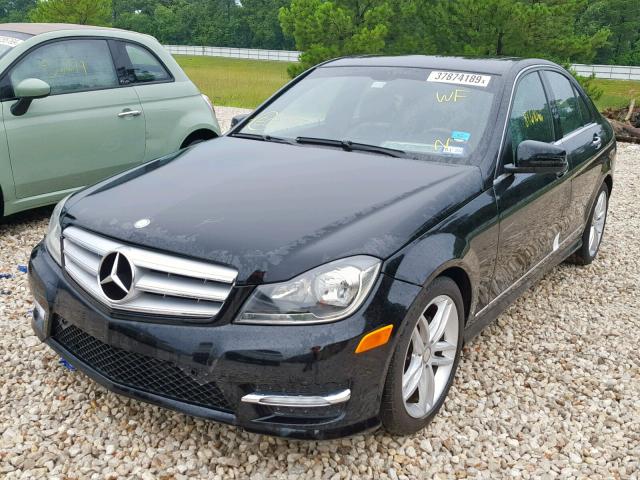 WDDGF4HB5DR265336 - 2013 MERCEDES-BENZ C 250 BLACK photo 2