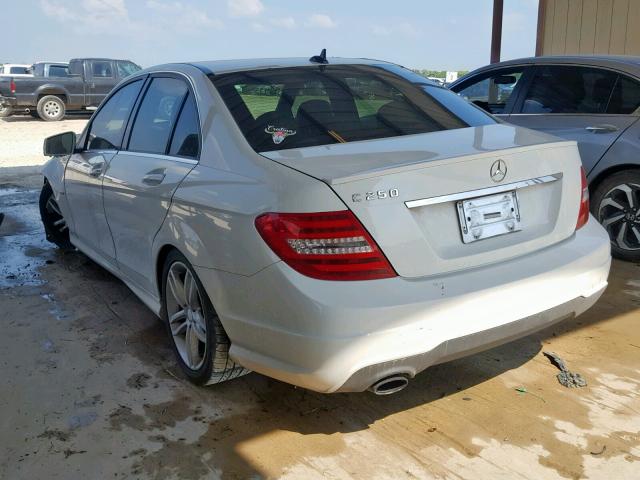 WDDGF4HB7CR217349 - 2012 MERCEDES-BENZ C 250 WHITE photo 3