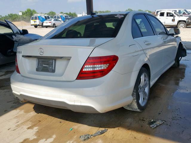 WDDGF4HB7CR217349 - 2012 MERCEDES-BENZ C 250 WHITE photo 4