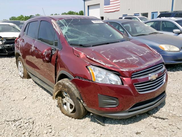 3GNCJNSB4GL276613 - 2016 CHEVROLET TRAX LS BURGUNDY photo 1