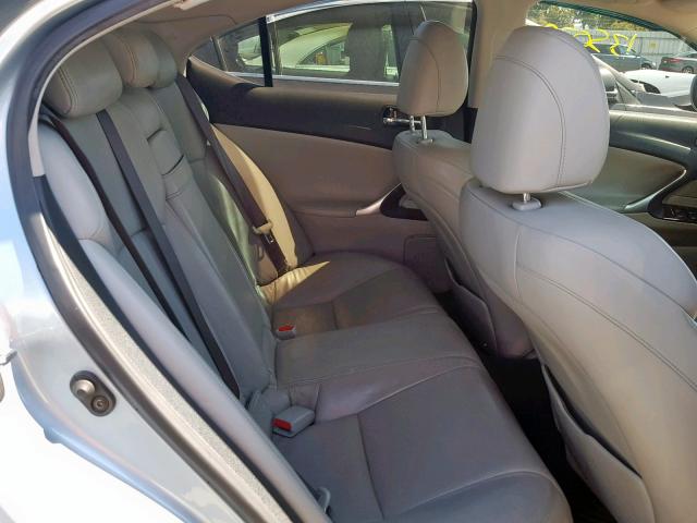 JTHBE262162005038 - 2006 LEXUS IS 350 BLUE photo 6