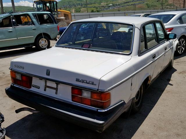 YV1AX884XG1164652 - 1986 VOLVO 244 DL WHITE photo 4