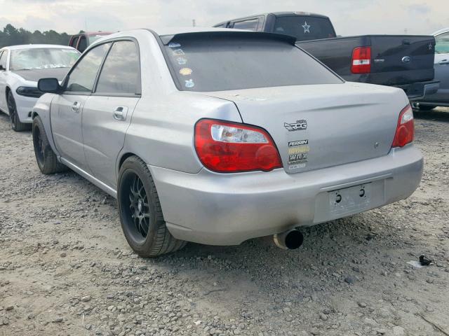 JF1GD29675G519394 - 2005 SUBARU IMPREZA WR SILVER photo 3