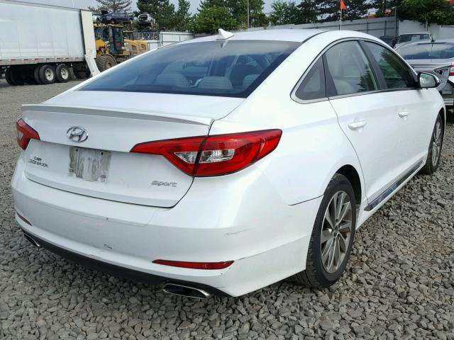 5NPE34AF7FH087981 - 2015 HYUNDAI SONATA SPO WHITE photo 4