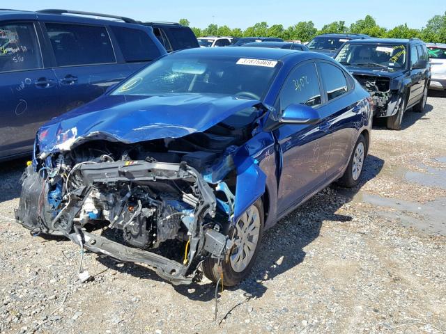 3KPC24A32JE012425 - 2018 HYUNDAI ACCENT SE BLUE photo 2