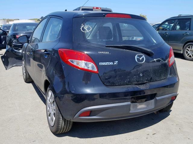 JM1DE1KY5C0135927 - 2012 MAZDA MAZDA2 BLACK photo 3