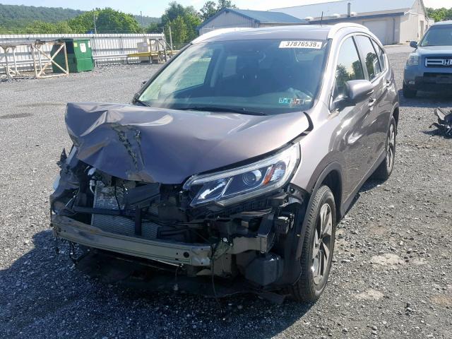 5J6RM4H96FL121025 - 2015 HONDA CR-V TOURI GRAY photo 2