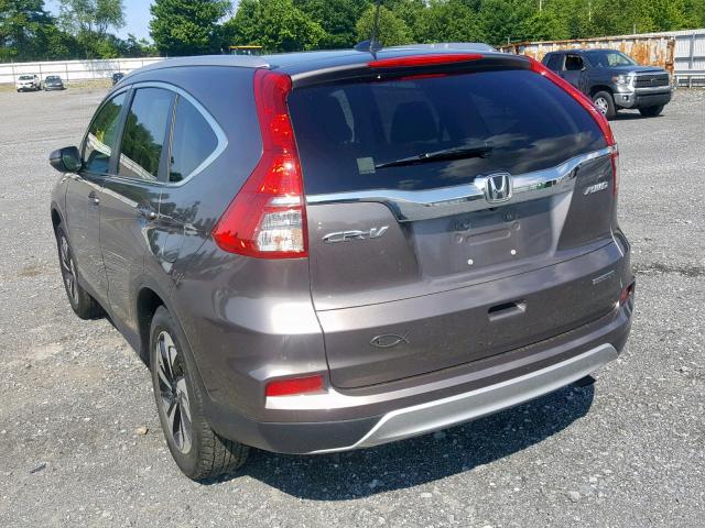 5J6RM4H96FL121025 - 2015 HONDA CR-V TOURI GRAY photo 3