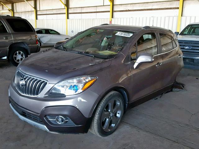 KL4CJCSB8EB697076 - 2014 BUICK ENCORE BROWN photo 2