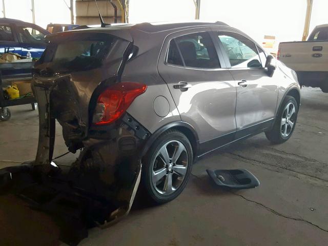 KL4CJCSB8EB697076 - 2014 BUICK ENCORE BROWN photo 4