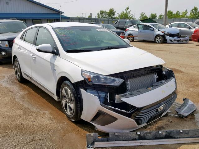 KMHC75LC5HU045138 - 2017 HYUNDAI IONIQ SEL WHITE photo 1