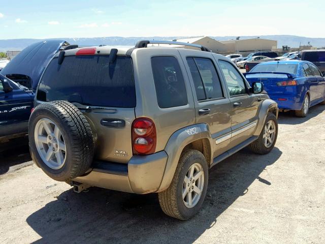 1J4GL58K67W585063 - 2007 JEEP LIBERTY LI GOLD photo 4