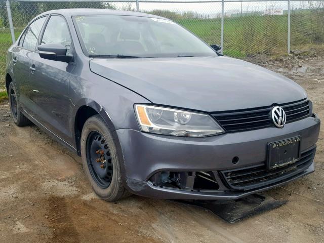 3VW2K7AJ8EM355017 - 2014 VOLKSWAGEN JETTA BASE GRAY photo 1