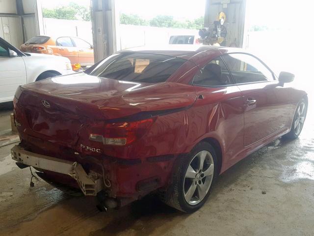 JTHFE2C23A2502333 - 2010 LEXUS IS 350 RED photo 4