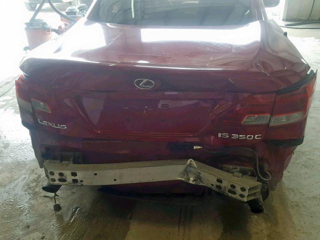 JTHFE2C23A2502333 - 2010 LEXUS IS 350 RED photo 9