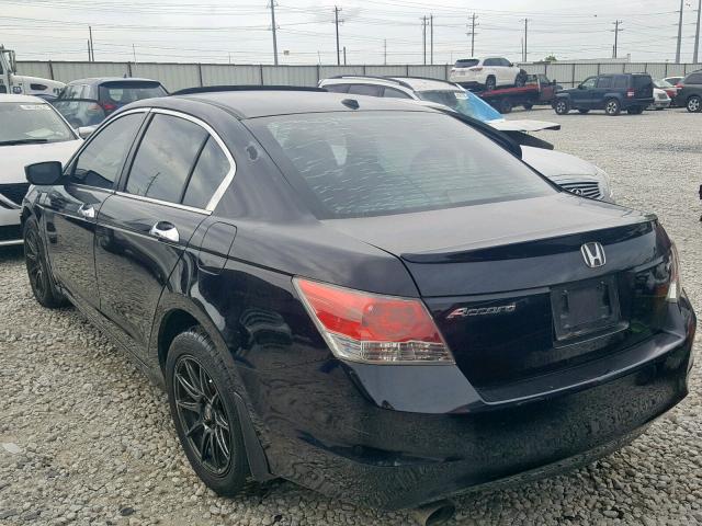 1HGCP36878A014833 - 2008 HONDA ACCORD EXL BLACK photo 3