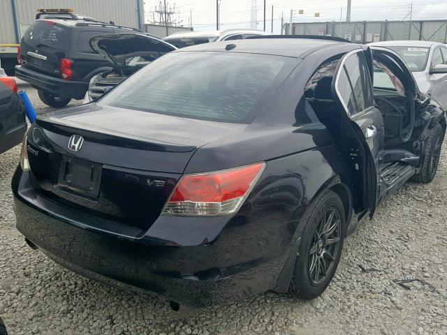 1HGCP36878A014833 - 2008 HONDA ACCORD EXL BLACK photo 4