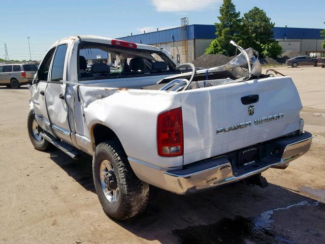 3D7KU28C94G279804 - 2004 DODGE RAM 2500 S WHITE photo 3