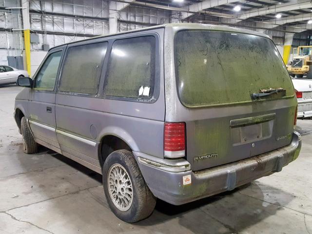 2P4GK55RXPR257689 - 1993 PLYMOUTH VOYAGER LE GRAY photo 3