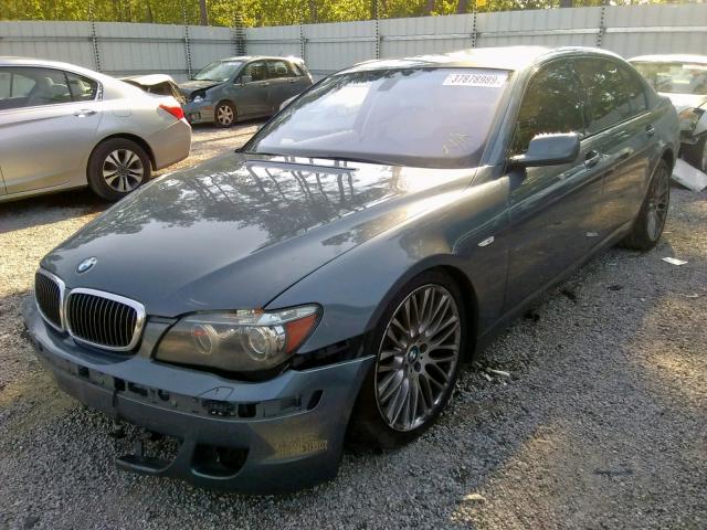 WBAHN83547DT76551 - 2007 BMW 750 BLUE photo 2