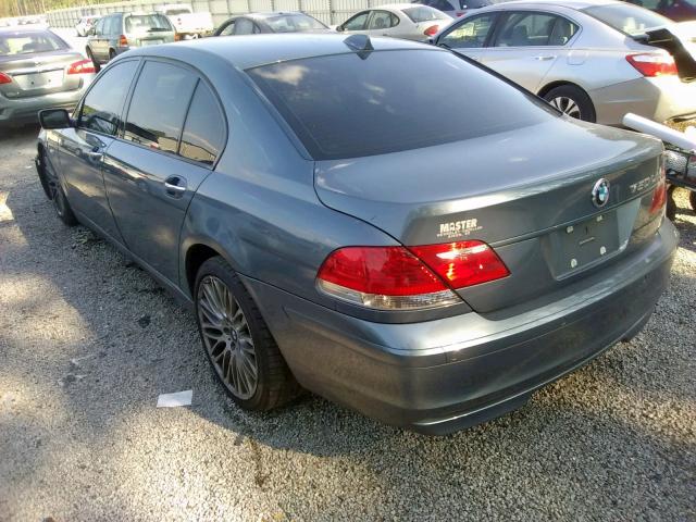 WBAHN83547DT76551 - 2007 BMW 750 BLUE photo 3