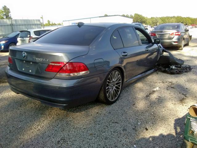 WBAHN83547DT76551 - 2007 BMW 750 BLUE photo 4